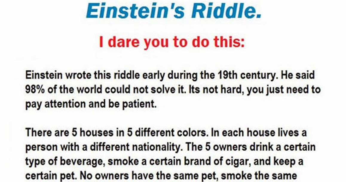 Halcyon Days Einstein's Riddle Can You Solve It?